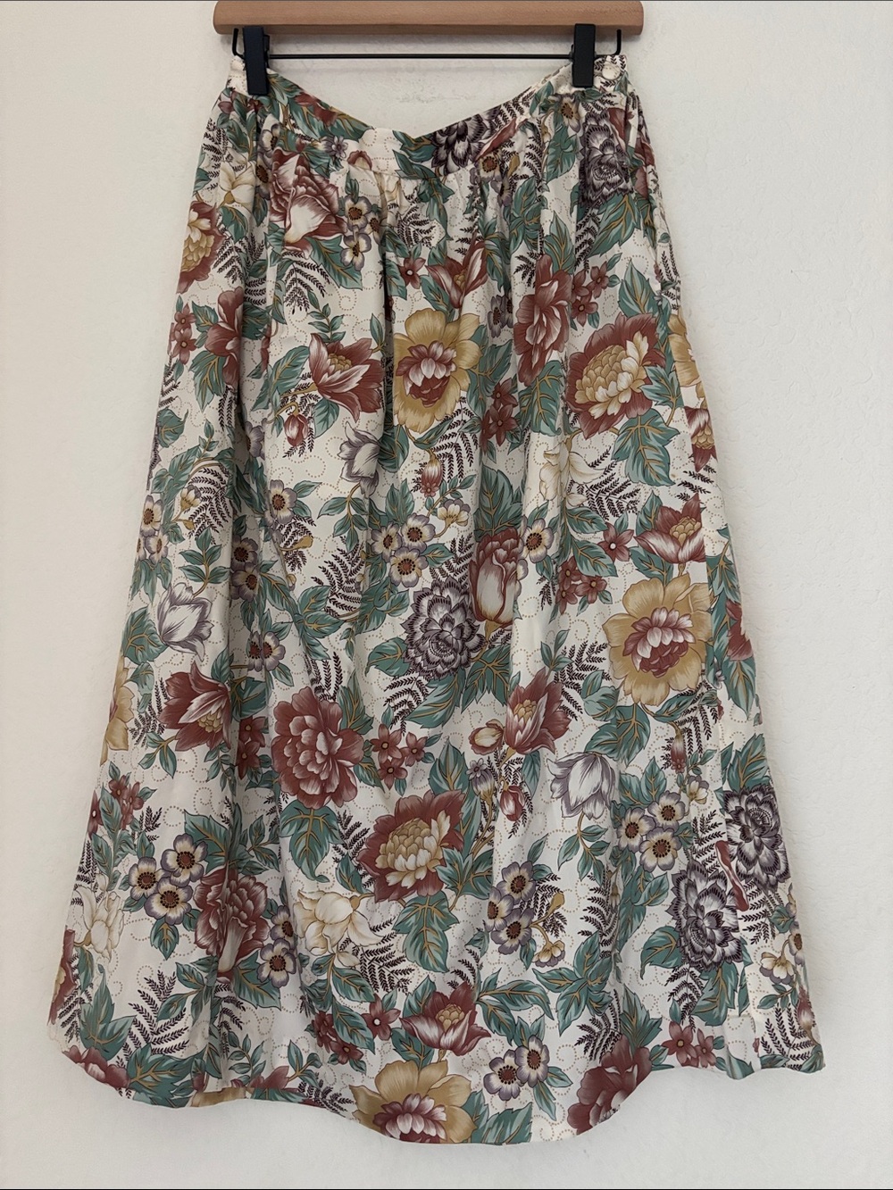 VINTAGE DIANE VON FURSTENBERG floral maxi skirt size 16